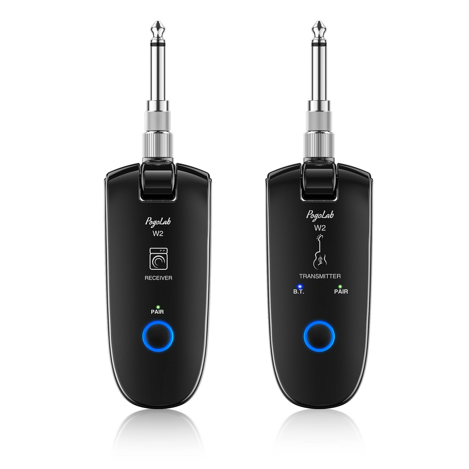 UHF ギター ワイヤレスシステム 送受信機 プリアンプ 3.5mmと6.35mmプラグ ステレオ モノラルプラグ 2.4GHz 最大7チャンネル 220°回転 USB充電式 コンパクト ベース エレキギター アコギ 端子 父の日 軽量 ステレオ放送 W2