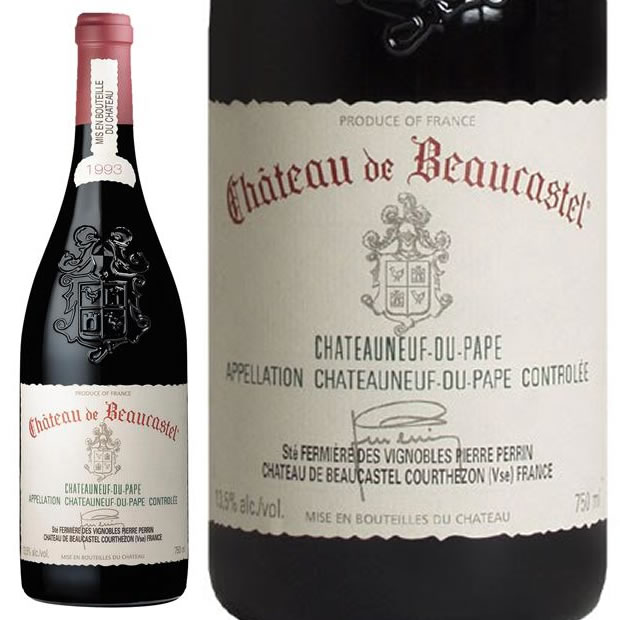 1993 シャトー ド ボーカステル シャトーヌフ デュ パプ ルージュ ドメーヌ ぺラン 赤ワイン 辛口 750ml Chateau de Beaucastel Chateauneuf du Pape Rouge Famille Perrin