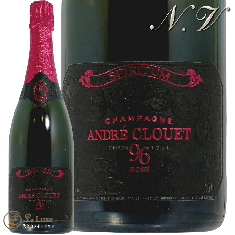 NV ロゼ スピリタム 96 キャトル ヴァン セーズ シャンパーニュ アンドレ クルエ シャンパン 辛口 Rose 750ml Champagne Andre Clouet Spiritum 96 Rose Grand Cru