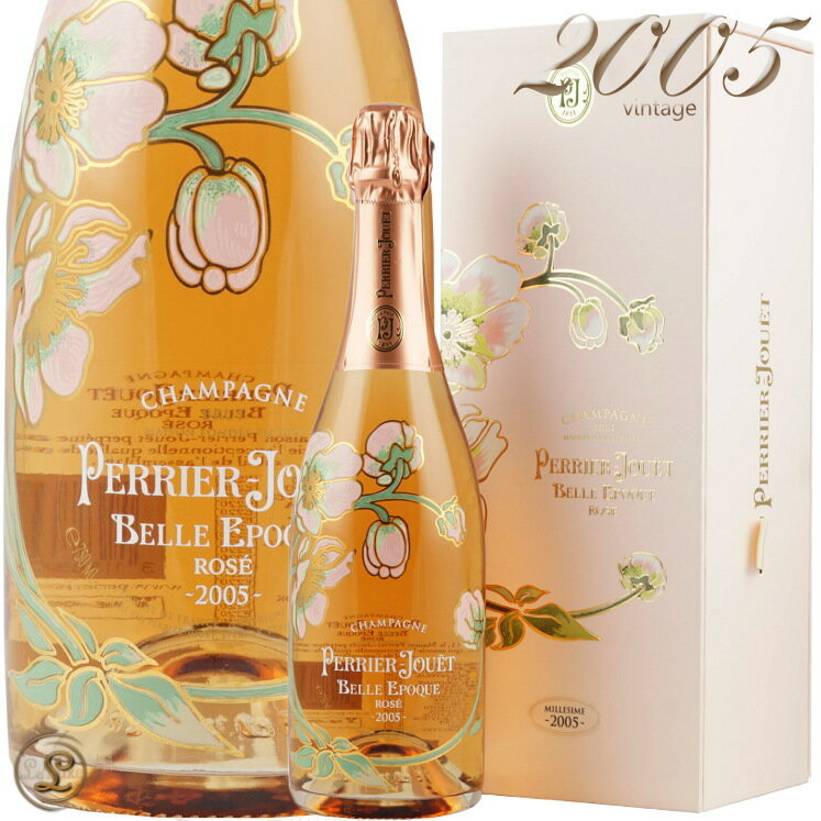2005 ペリエ ジュエ ベル エポック ロゼ 化粧箱入 シャンパン ROSE 辛口 750ml Perrier Jouet Belle Epoque Brut Rose Millesime 2005 Gift Box