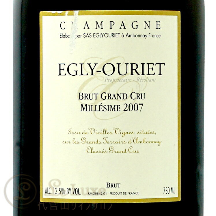 2007 ブリュット グラン クリュ ミレジメ エグリ ウーリエ シャンパン 辛口 白 750ml Egly Ouriet Brut Grand Cru Millesime leluxe-10008559 代官山ワインサロン Le・Luxe サンプル画像2