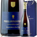 Information 商 品 名name Phillippone Royal Reserve Non Dose Gift Box 蔵 元wine maker フィリポナ / Philipponnat 産 地terroir フランス/France＞シャンパーニュ地方/Champagne＞アイ村/Ay 格 付 けclass A.O.C シャンパーニュ / Champagne ヴィンテージvintage ノン・ヴィンテージ 品 種cepage ピノ・ノワール70％ , シャルドネ28％ , ムニエ2％ 種 類 / 味わいtype/taste 泡Champagne / 白white / 辛口dry 容 量net volume 750ml 輸 入import アルカン 情 報information 通常のシャンパーニュは製造工程の最後に”ドサージュ”とよばれる甘味リキュールを添加することによって味を調整しますが、この『ノン・ドゼ』は全く甘味を加えない新しいタイプの極辛口シャンパーニュです。 最高品質の完熟したブドウを使用する事で菩提樹の花のような香りに続き、心地良い柑橘類の味わい。余韻も長く生き生きとした力強さが感じられます。 25%〜40%のリザーヴワインが用いられます。　