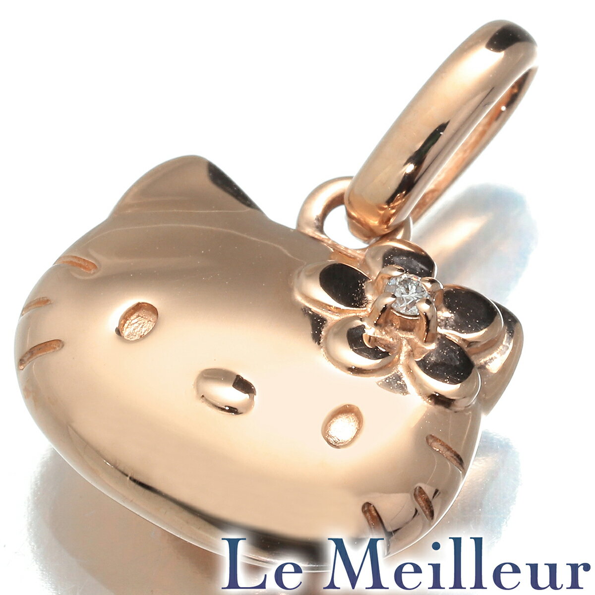 サンリオ ハローキティペンダントトップ ダイヤモンド K18 SANRIO