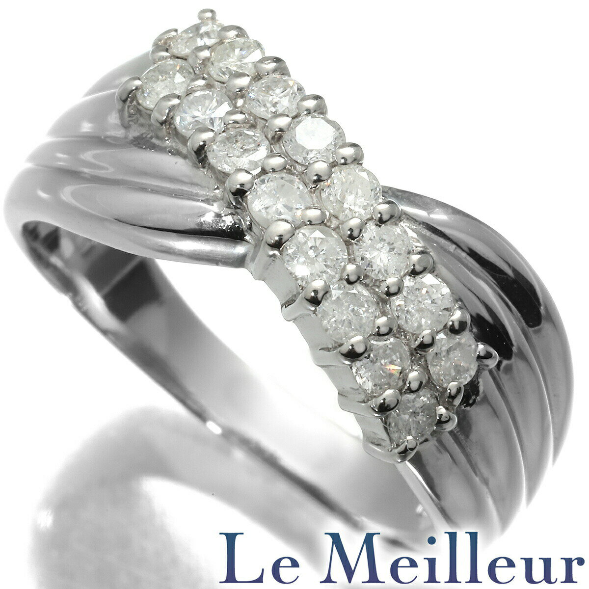 楽天Le meilleur（ルメイユ）ボリュームリング 16P 指輪 ダイヤモンド 0.5ct Pt900 14号 【最大5,000円OFFクーポン対象】