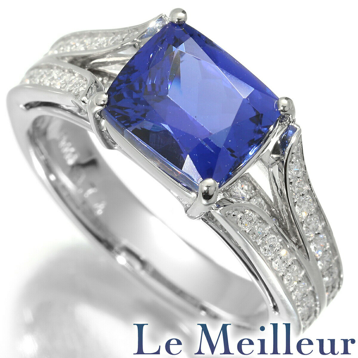 リング 指輪 タンザナイト 3.74ct ダイヤモンド 0.35ct Pt900 14号 【最大5,000円OFFクーポン対象】