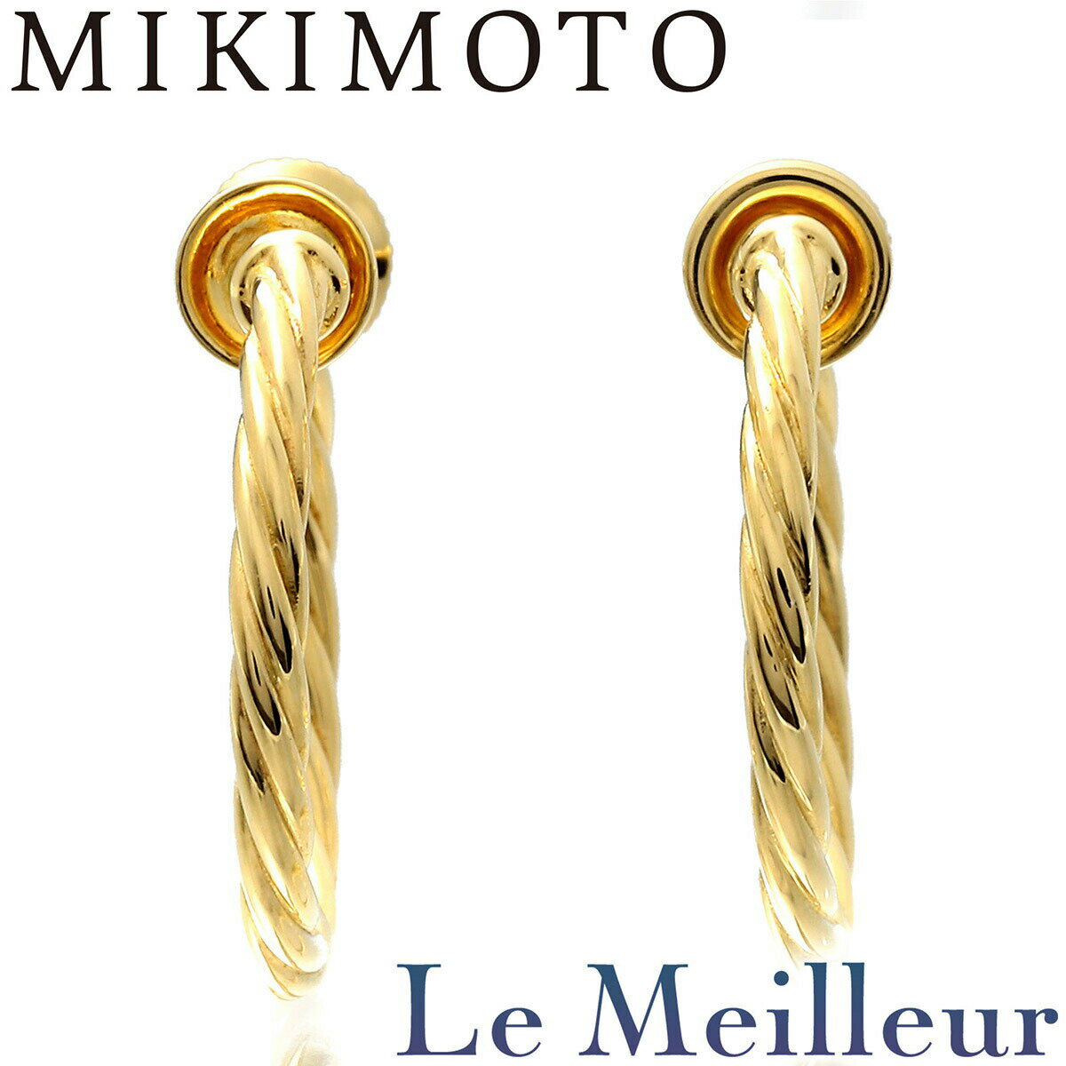 ミキモト ピアス 【最大5,000円OFFクーポン対象】ミキモト サークルイヤリング K18 MIKIMOTO