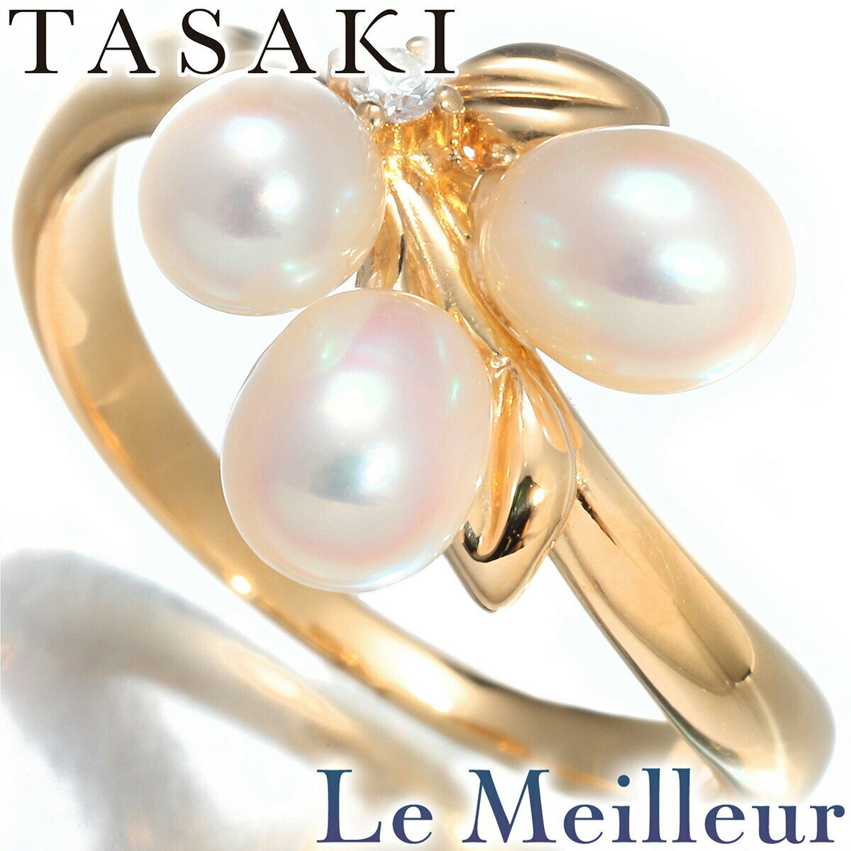 タサキ 【10%OFF★楽天スーパーSALE対象】タサキ パールリング 指輪 淡水真珠 ダイヤモンド K18 9号 TASAKI