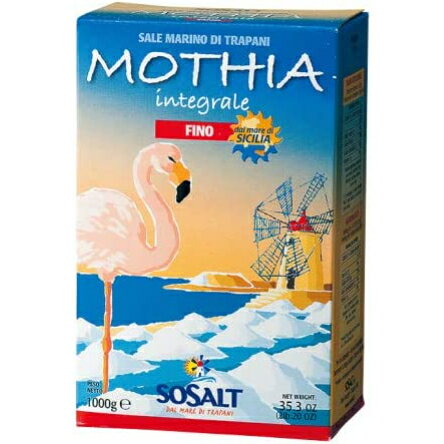 SOSALT ソサルト “モティア” サーレ・インテグラーレ・フィーノ (細粒) 1kg 3箱セット 海塩 シチリア