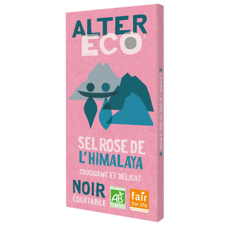 ALTER ECO アルテルエコ オーガニックフェアトレードチョコ ノワール ピンクヒマラヤンソルト 100g 5枚セット クール便