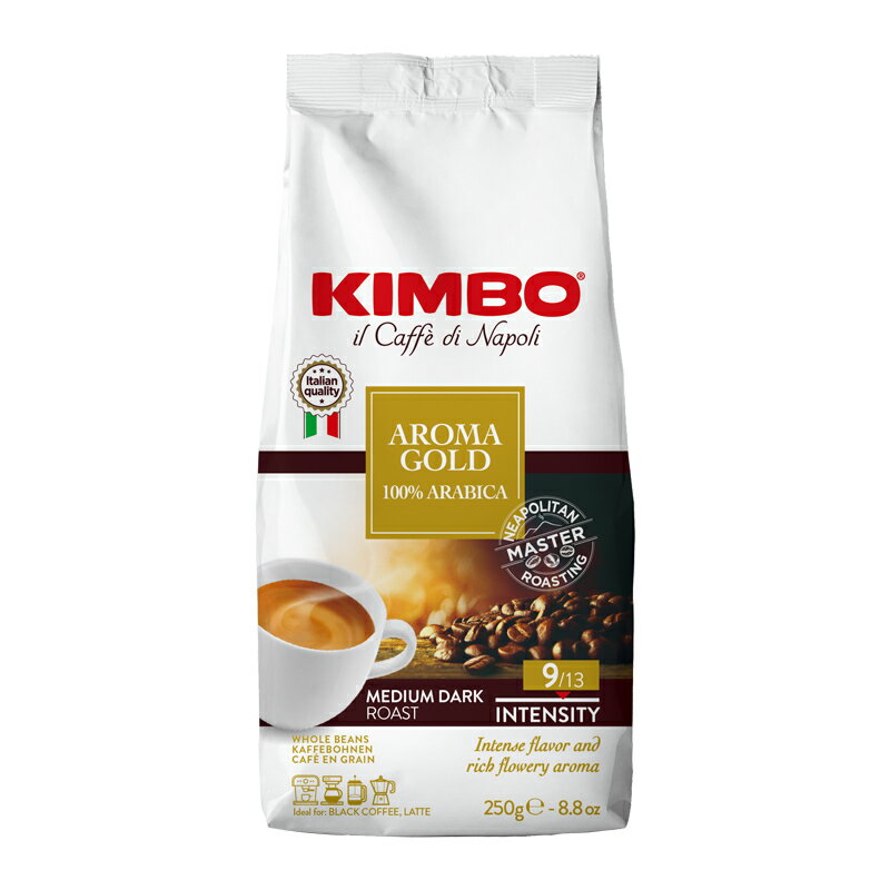 【送料無料6袋】KIMBO キンボ エスプレッソ豆 ゴールド 250g 6袋セット コーヒー まとめ買い