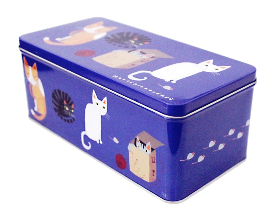 ブリキカン TIN BOX「猫たち」北欧デザイン