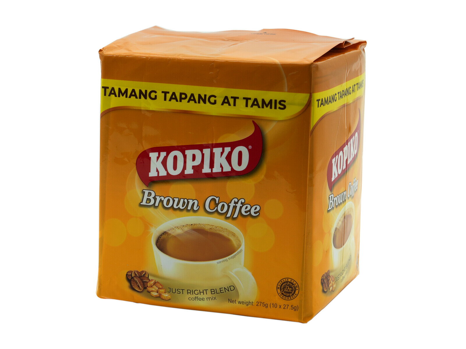 【KOPIKO コピコ】コーヒーミックスブラウン　ブレンドインスタントコーヒー10袋入り275g 厳選されたジャワコーヒーから作られたコピコシリーズ。 インドネシアの超有名ブランド「コピコ」からコーヒーが登場！ コーヒー、ミルク、砂糖をバランス良く配合し、適度な甘さが加わり、釣り合いの取れたブレンドインスタントコーヒー。 ちなみに…韓国ドラマによく登場するコピコキャンディですが、原産国はインドネシアです。 本場のジャワコーヒーを使用しています。 内容量 275g(27.5g×10袋） 原材料名 コーヒー豆 原産国 インドネシア