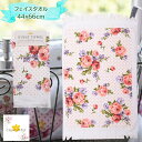 《輸入雑貨のミリユウストア》 フェイスタオル 「ローズパラディ」40X66 CM ホワイト ピンク コットン 長方形 ゲストタオル オランダ Clayre & ...