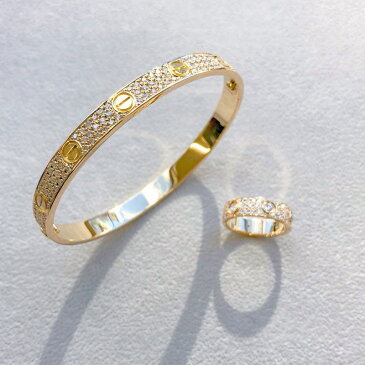 【仕上済】CARTIER カルティエ ラブブレス YG ダイヤ ダイヤモンド 18 メンズ ブレスレット ブレス【中古】【送料無料】