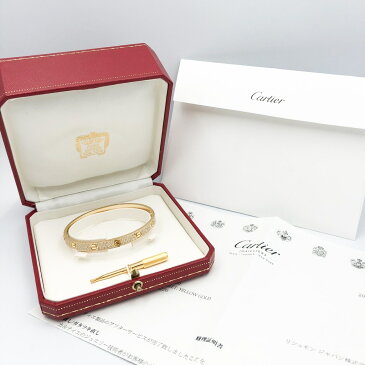 【仕上済】CARTIER カルティエ ラブブレス YG ダイヤ ダイヤモンド 18 メンズ ブレスレット ブレス【中古】【送料無料】