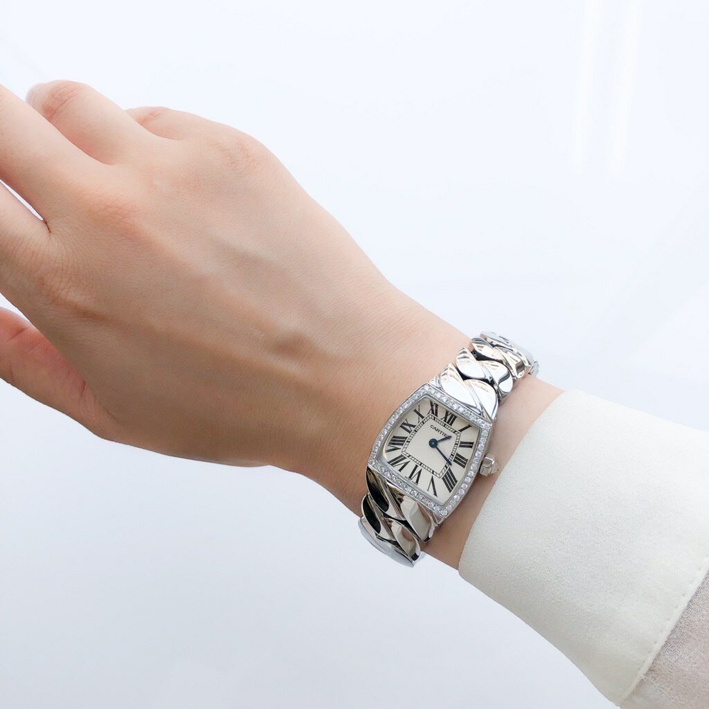 【最大2万円OFFクーポン配布中】【保証書付】 カルティエ ラドーニャ ダイヤ シルバー レディース 【中古】【送料無料】CARTIER ダイヤモンド 時計