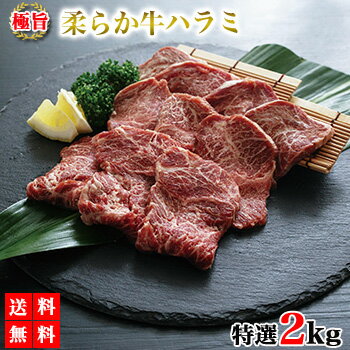 ハラミ 2kg 送料無料 牛ハラミ やわらかハラミ 牛肉 肉 焼き肉 bbq バーベキュー