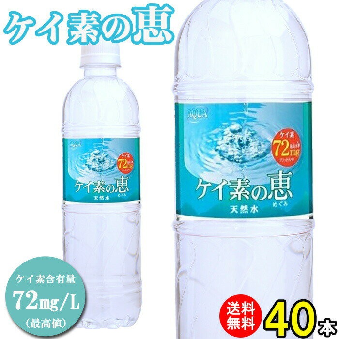 ケイ素水 525ml 40本 送料無料 シリカ水 高濃度シリカ水 ケイ素の恵 天然水 天然シリカ水 ミネラルウォーター シリカ シリカウォーター 水 軟水 美容と健康 国産 九州産 大分県産