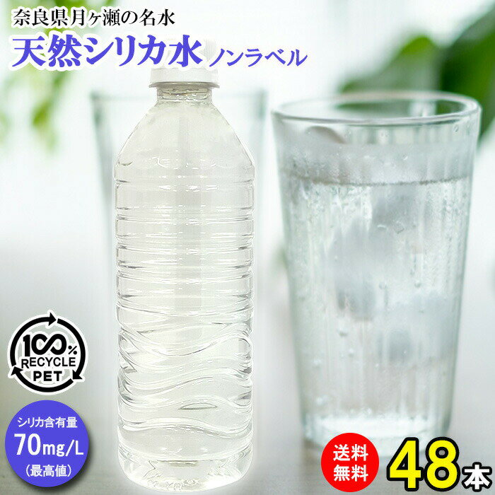 【予約販売9月5日より順次出荷】シリカ水 540ml 48本 送料無料 高濃度シリカ水 ケイ素水 天然水 天然シリカ水 ミネラルウォーター silica シリカウォーター 水 ラベルレス エコボトル 軟水 美容と健康 国産 奈良県産