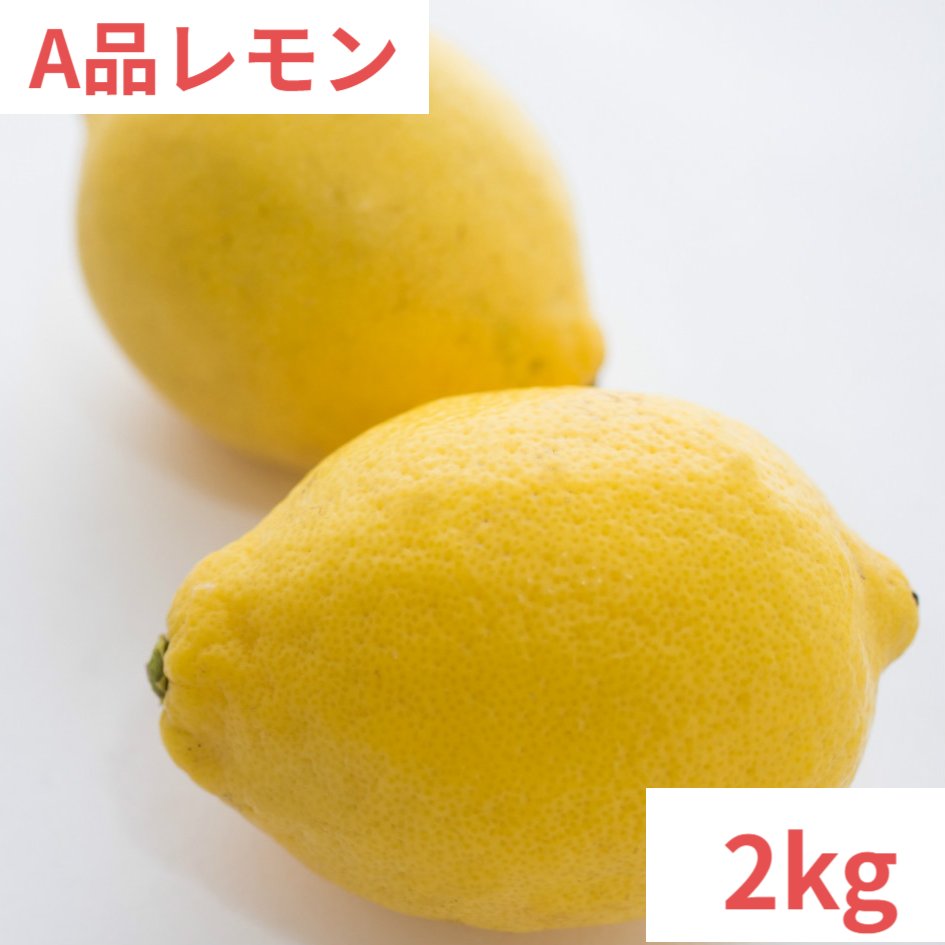 広島県産レモン【A品】2kg　1個約100g　送料無料　皮ごと食べて大丈夫　最低限まで減農薬　防腐剤・防カビ剤・ワックス不使用　柑橘栽培に適した瀬戸内海　瀬戸内産　北海道地域は運賃800円追加をお願いします　広島県尾道市瀬戸田町産、呉市豊浜町産