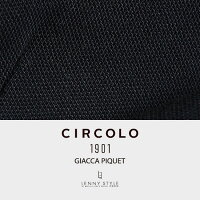 チルコロ1901レディース（CIRCOLO1901）ストレッチテーラードジャケット（GIACCAPIQUET）-ブラック（nero）