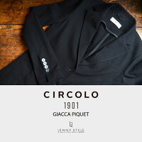 チルコロ1901レディース（CIRCOLO1901）ストレッチテーラードジャケット（GIACCAPIQUET）-ブラック（nero）