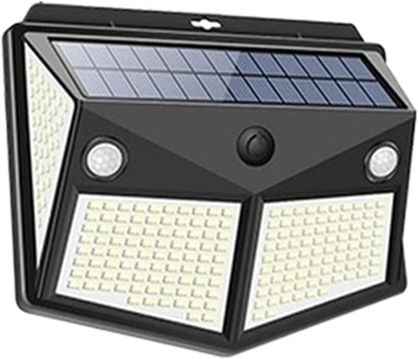 Rakuten - 屋外ソーラーライト 260LED 人感センサー付き 自動点灯 防犯照明 庭/玄関用 1台