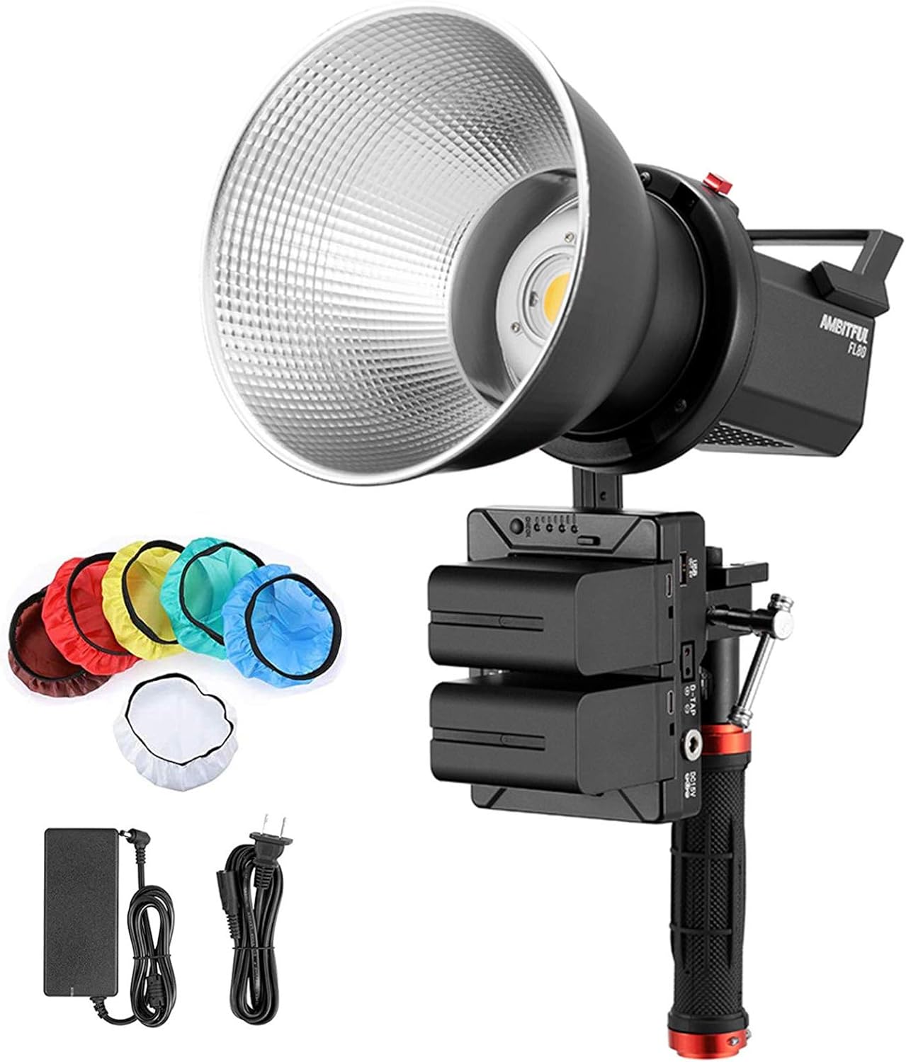 80W LEDビデオライト CRI96+ 5エフェクト リチウム電池付