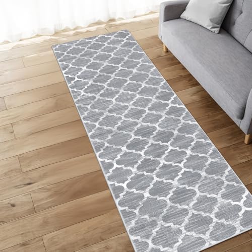 ラグ カーペット 60х240cm モロコシ柄 アンティーク グレー