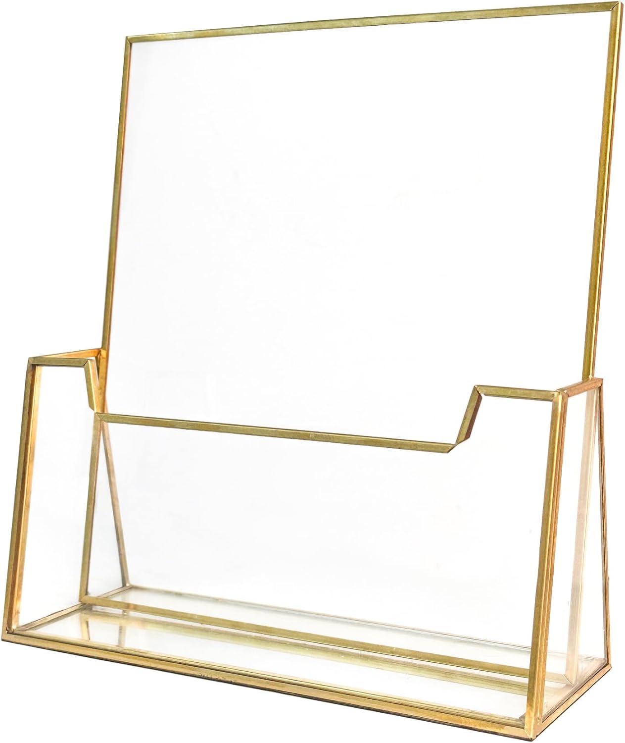 カタログケース POP広告スタンド ハガキホルダー パンフレット立て （ブラックゴールド）