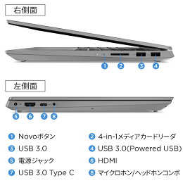 直販ノートパソコン:LenovoIdeapadS340AMDAthlon300U搭載(14.0型FHD/4GBメモリー/128GBSSD/Windows10/Officeなし/プラチナグレー)送料無料