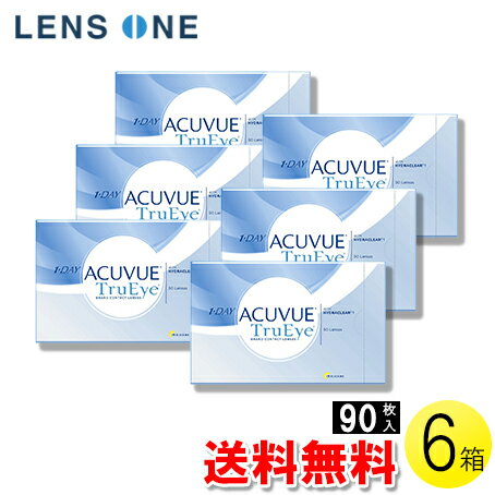 ワンデー アキュビュー トゥルーアイ 90枚入×6箱 ( コンタクトレンズ コンタクト 1日使い捨て ワンデー 1day アキュビュー ジョンソン・エンド・ジョンソン ワンデーアキュビュートゥルーアイ 90枚入り 6箱セット )