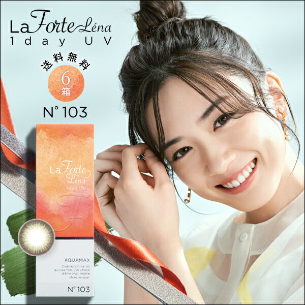 【最大1,200円OFF】【送料無料】 LaFORTE Lena ( ラフォルテ レナ ) ワンデーUV No.103 ヘーゼルオリーブ 10枚入×6箱 ( コンタクトレンズ コンタクト 1日使い捨て ワンデー 1day カラコン サークル ヘーゼル オリーブ 14.2mm 13.6mm 10枚入り 6箱セット )