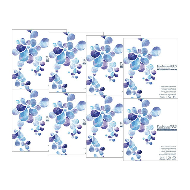 ピュアナチュラル プラス 38％ ×8箱セット 1日使い捨て ワンデー ソフト 送料無料 楽天