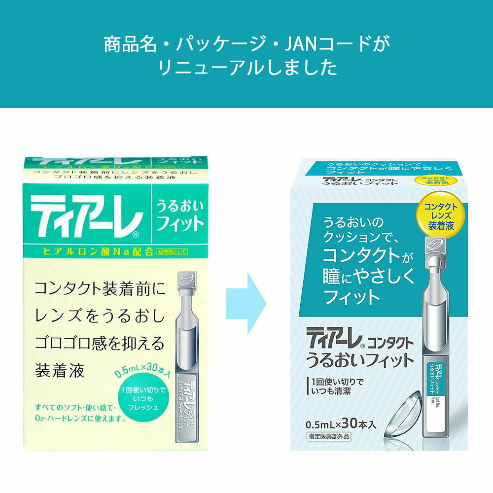 【4箱セット】 ティアーレ うるおいフィット 0.5mL×30本 | コンタクト 装着液 うるおい成分配合 防腐剤フリー ティアーレうるおいフィット オフテクス OPHTECS 2