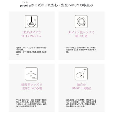 梨花 カラコン アンヴィ envie 10枚入 | ワンデー 1day 度あり 度なし プラムブラック シャモーブラウン オリーブブラウン コーラルチーク シャンパングレイ 14.0 カラコンアンヴィ【ネコポス専用】【国内送料無料】 ※取寄せ