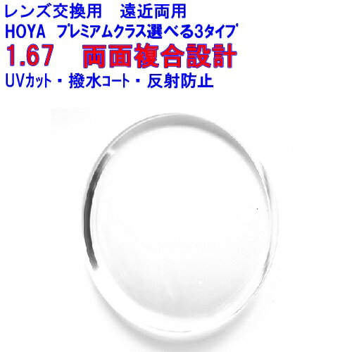 ウェルナ167　Wellna　HOYA　ホヤ　遠近両用レンズ　両面複合設計　BOOM　1.67　メガネ　レンズ交換用　2枚1組　1本分　他店購入フレー..