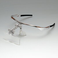 メガネ型ヘッドルーペ【MA123】アルミ製メタルフレームレンズ交換可能日本製【レンズ倍率一枚選択】