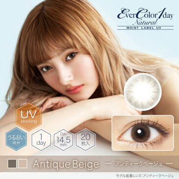 エバーカラーワンデー ナチュラル モイストレーベル UV 1箱20枚入り送料無料 カラコン ワンデー 度あり 度なし 安斎かれん ディファイン