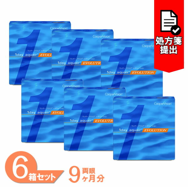 ワンデーアクエアエボリューション 6箱セット (1箱90枚) クーパービジョン コンタクトレンズ ワンデー リピジュア 1日使い捨て コンタ..