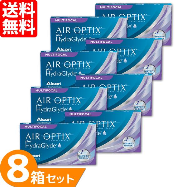 エアオプティクス プラス ハイドラグライドマルチフォーカル 8箱セット (1箱6枚) アルコン コンタクト..