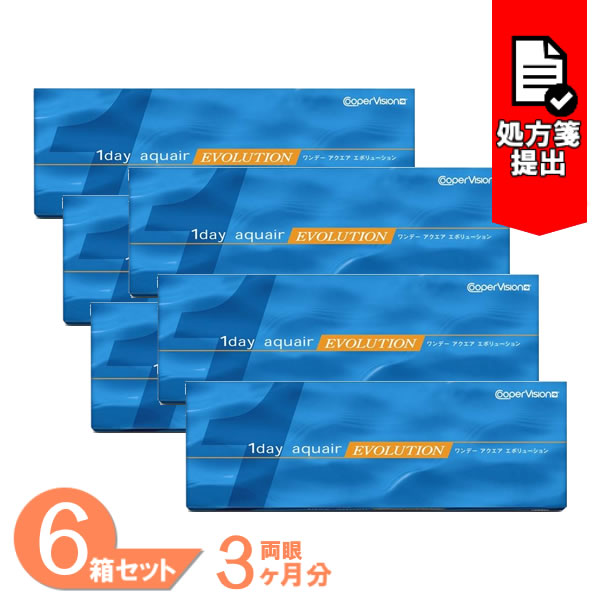 【送料無料】 ワンデーアクエアエボリューション 6箱セット (1箱30枚) クーパービジョン コンタクトレンズ ワンデー リピジュア 1日交換 コンタクト 1day coopervision