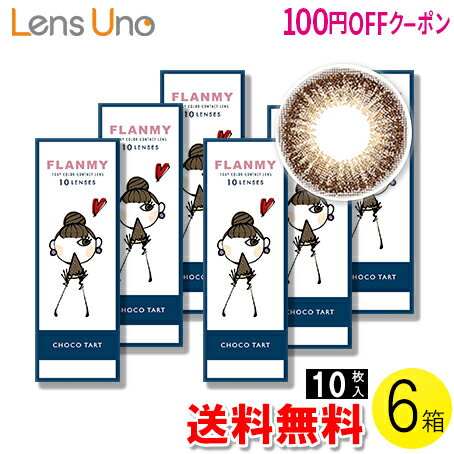 【100円OFFクーポン】【送料無料】FLANMY チョコタルト 10枚入×6箱セット ( コンタクトレンズ コンタクト 1日使い捨て ワンデー 1day カラコン サークル フランミー FLANMY チョコタルト 14.5mm 佐々木希 10枚入 6箱セット )