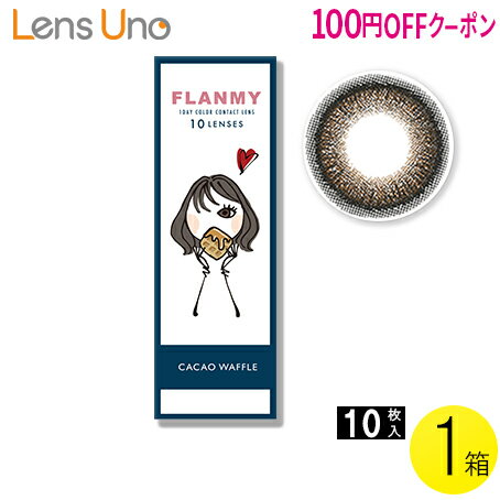 【100円OFFクーポン】【メール便】FLANMY カカオワッフル 10枚入1箱 ( コンタクトレンズ コンタクト 1日使い捨て ワンデー 1day カラコン サークル フランミー FLANMY カカオワッフル 14.5mm 佐々木希 10枚入 1箱 )