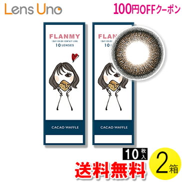 【100円OFFクーポン】【送料無料】【メール便】FLANMY カカオワッフル 10枚入×2箱セット ( コンタクトレンズ コンタクト 1日使い捨て ワンデー 1day カラコン サークル フランミー FLANMY カカオワッフル 14.5mm 佐々木希 10枚入 2箱セット )