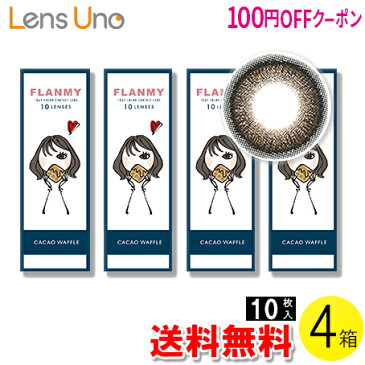 【100円OFFクーポン】【送料無料】【メール便】FLANMY カカオワッフル 10枚入×4箱セット ( コンタクトレンズ コンタクト 1日使い捨て ワンデー 1day カラコン サークル フランミー FLANMY カカオワッフル 14.5mm 佐々木希 10枚入 4箱セット )