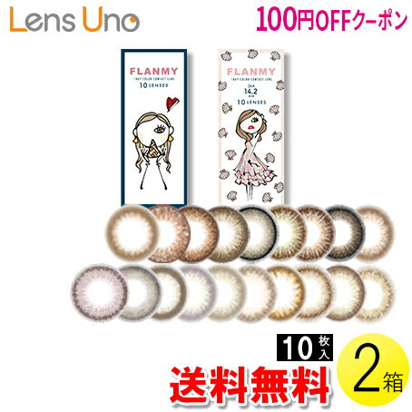 【100円OFFクーポン】【送料無料】【メール便】FLANMY 10枚入×2箱 ( コンタクトレンズ コンタクト 1日使い捨て ワンデー 1day カラコン..