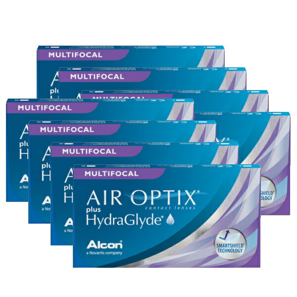 【送料無料！遠近両用・8箱】エアオプティクス プラス ハイドラグライド遠近両用 2ウィーク マルチフォーカル 6枚入り 8箱セット 2週間使い捨て 遠近両用コンタクトレンズ 2week コンタクトレンズ