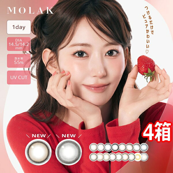 モラク ワンデー MOLAK 1day 10枚入りx4箱 コンタクトレンズ 1日使い捨て 宮脇咲良 カラコン 度あり 度なし ポスト投函
