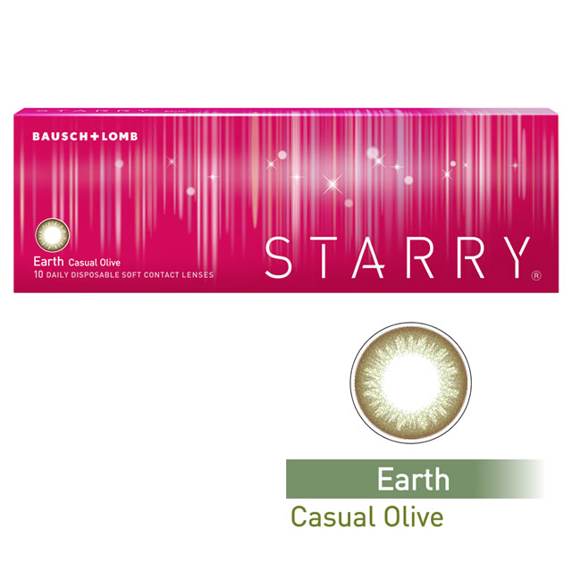 月間優良ショップ受賞【2024年5月度】スターリー アース カジュアルオリーブ (10枚） STARRY Earth Casual Olive　ボシュロム　度あり ..